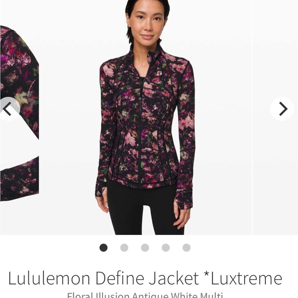 **ISO***lululemon athletica Floral Define Jacket in Black and Pink Multi***ISO**